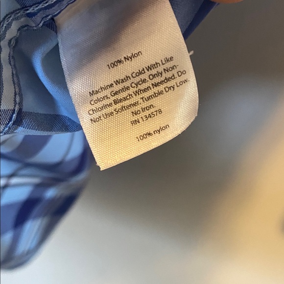 Vineyard Vines Performance Tucker Shirt Large Blue Nylon Classic Fit Button Down - Picture 7 of 14